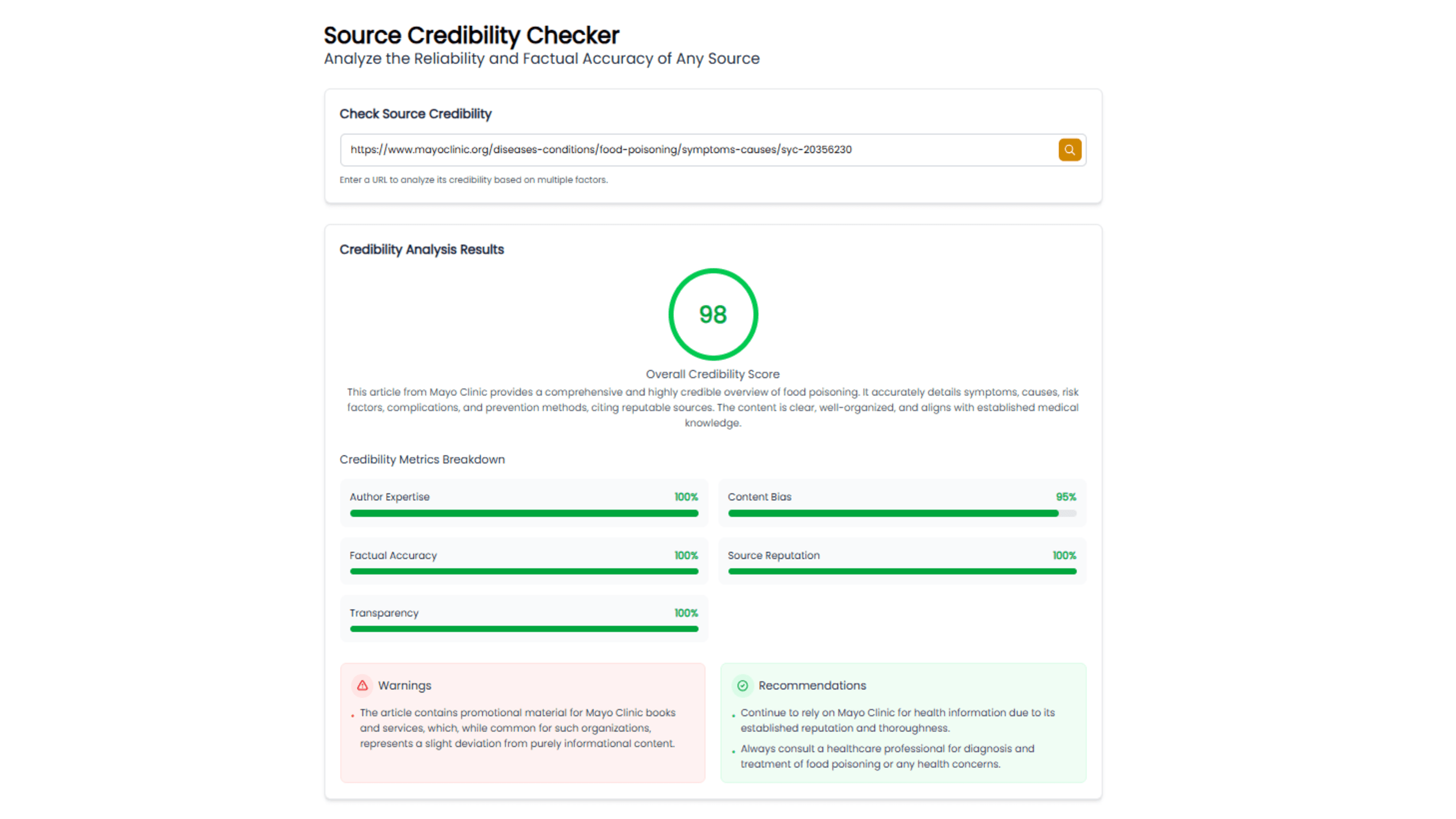 Source Verification